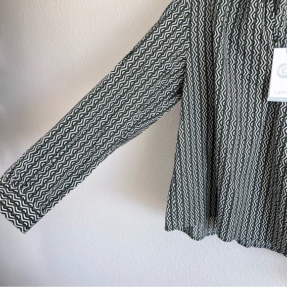 NWT Johnny Was Calme Womens Split Ruffle Neck Blouse (Liya) - Picture 7 of 11